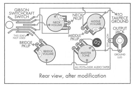 3 humbucker LP gibson sg wiring schematics 