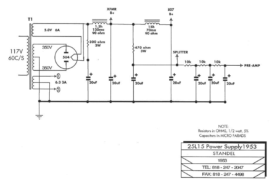 Standel 25L15 reversed engineered schematic request - Music Electronics ...