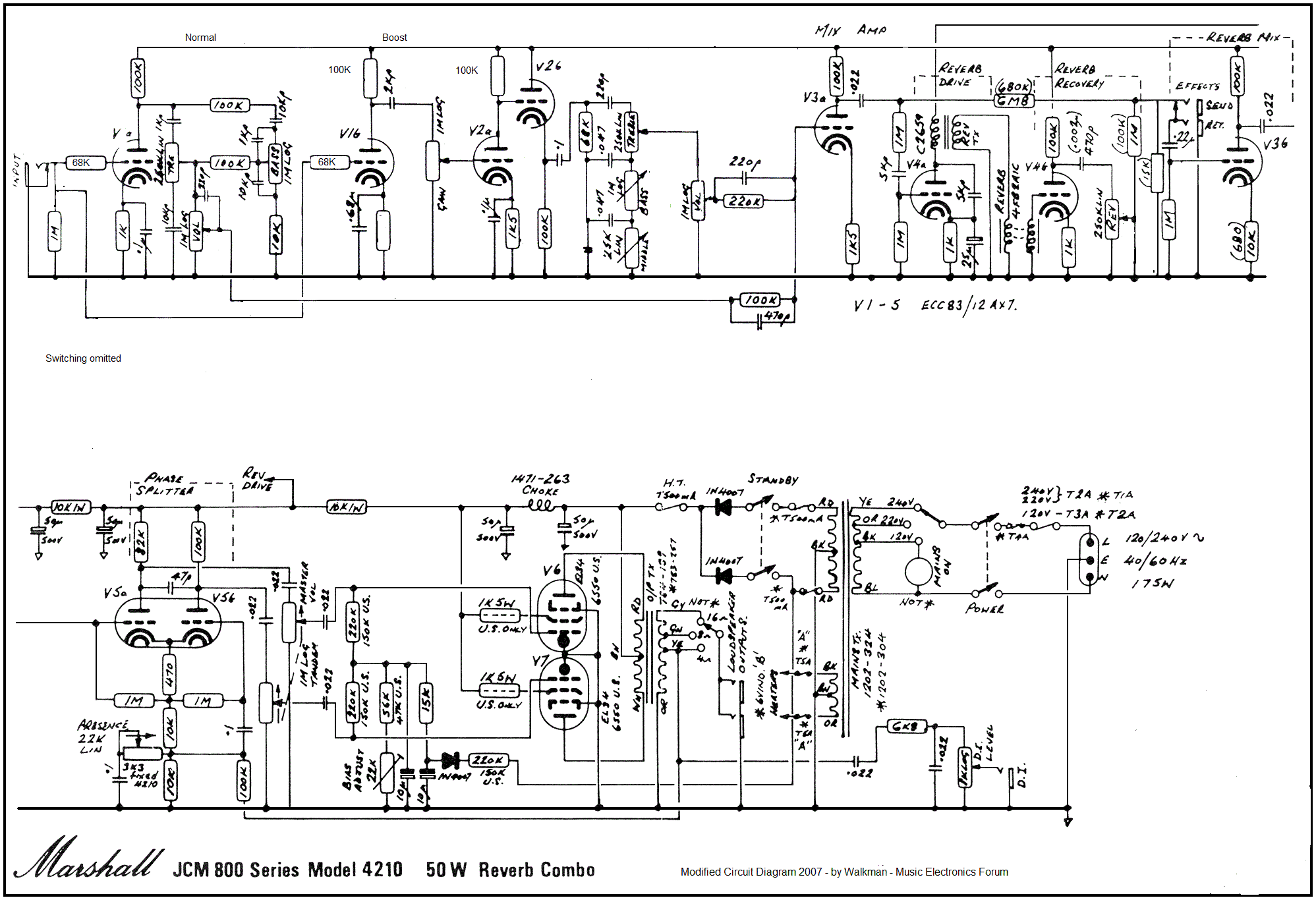 Marshall jcm800 схема