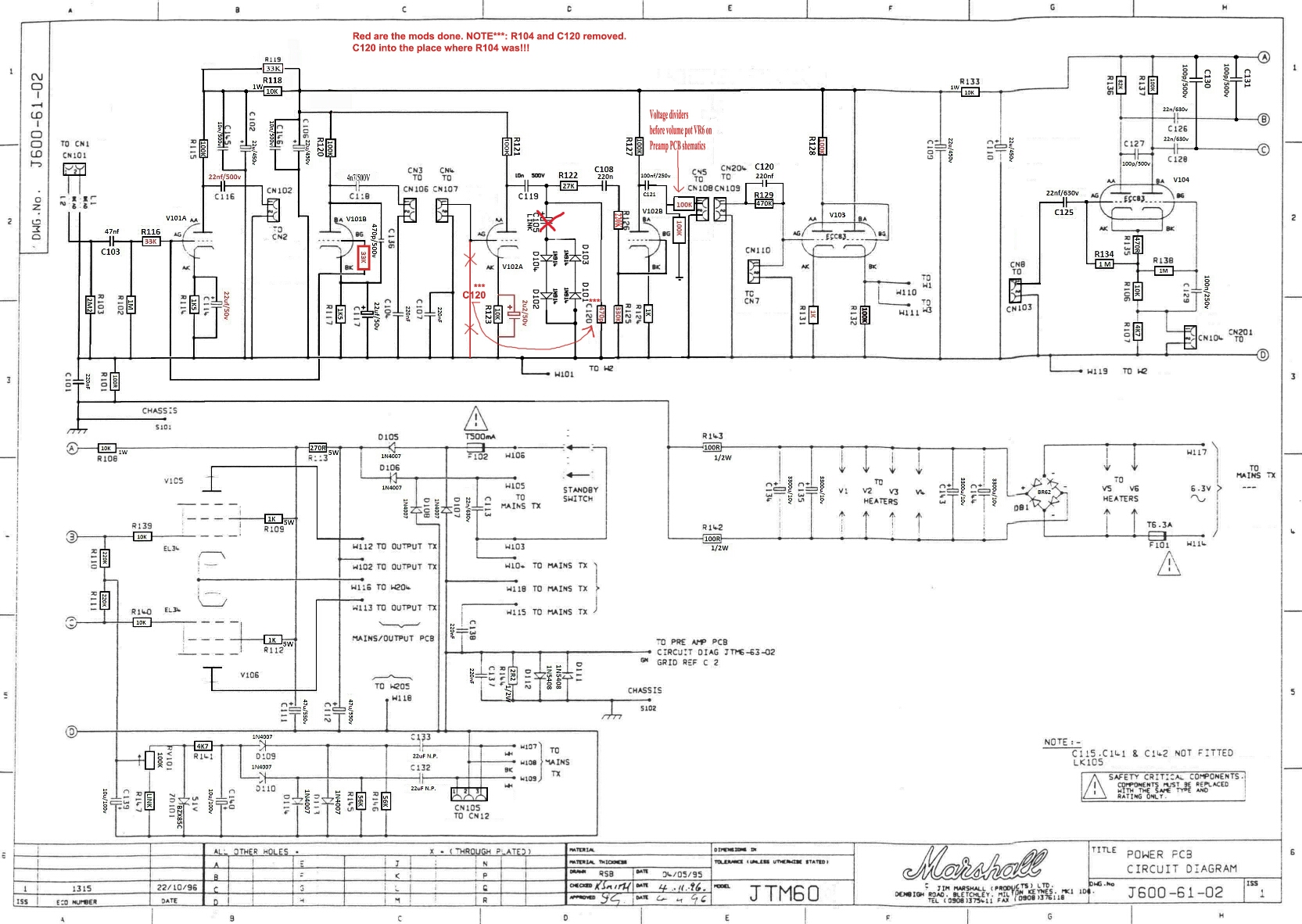 Marshall Jcm 600 Schematic