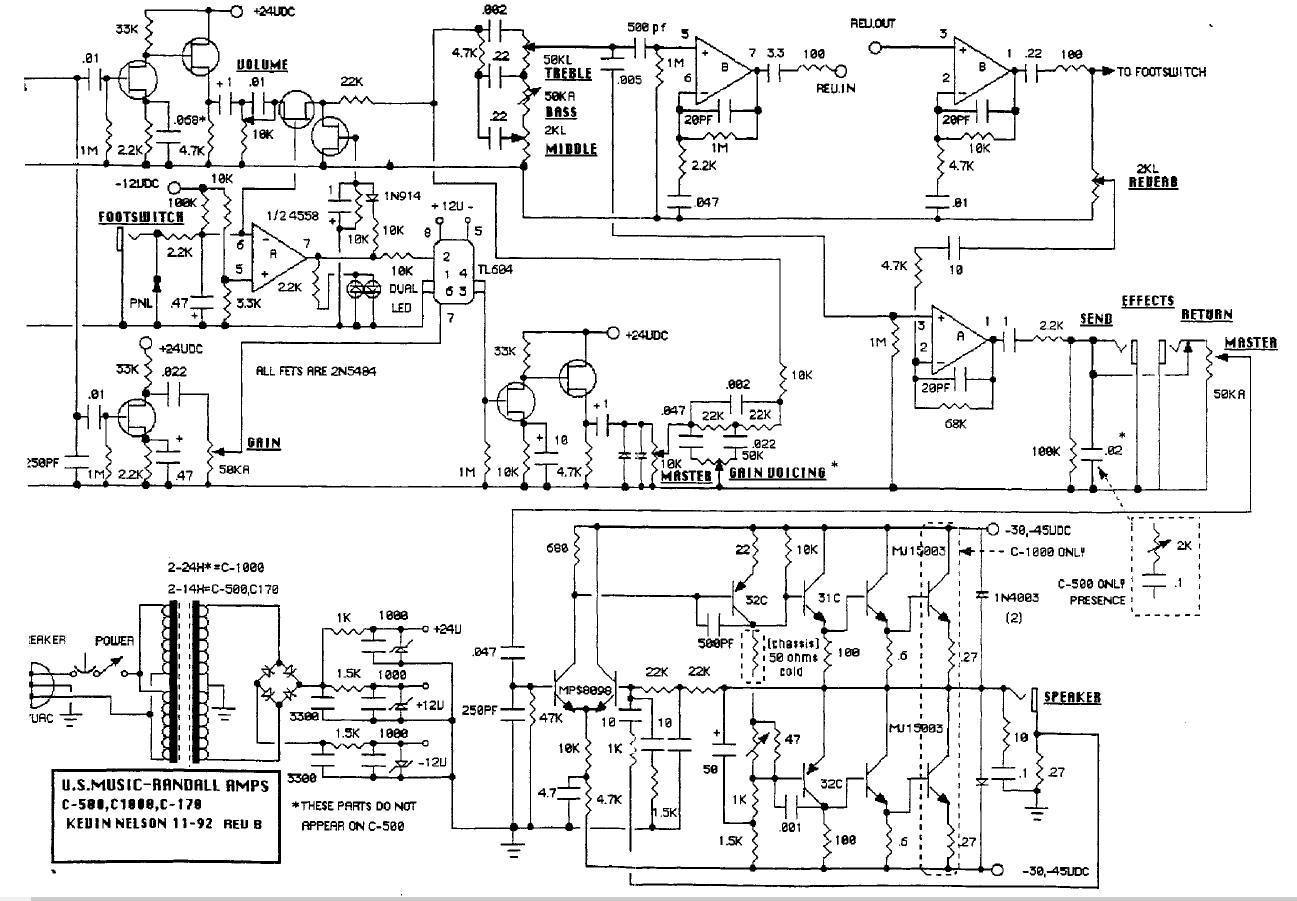 Randall Century 170 Schematic