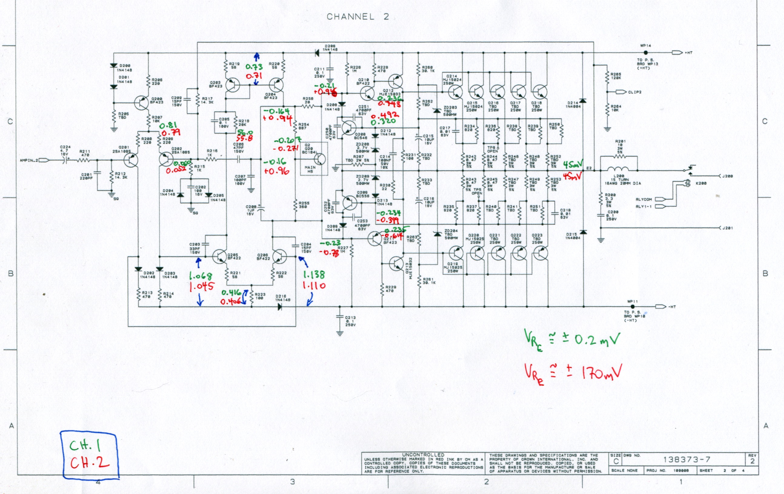 Crown xls 402 схема