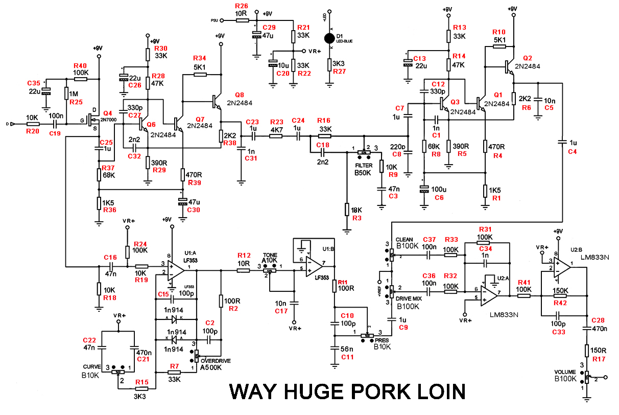 Mod for Way Huge Pork Loin pedal (cuts bass) - Music Electronics Forum